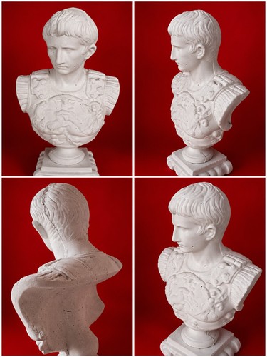 Busto giulio cesare - cesare, bianco