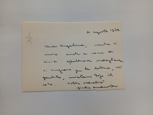 Lettera condoglianze di - di,