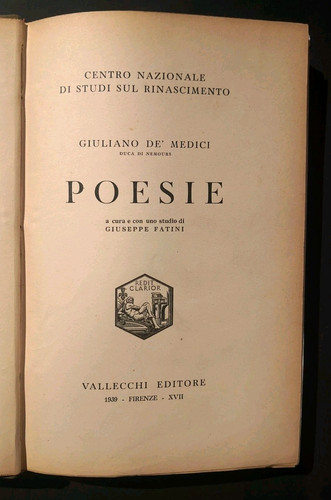 Giuliano medici poesie a - de',